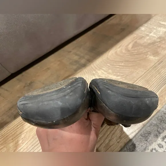 Earth Silver Gray Flats with Adjustable Strap and Cut-Out Design