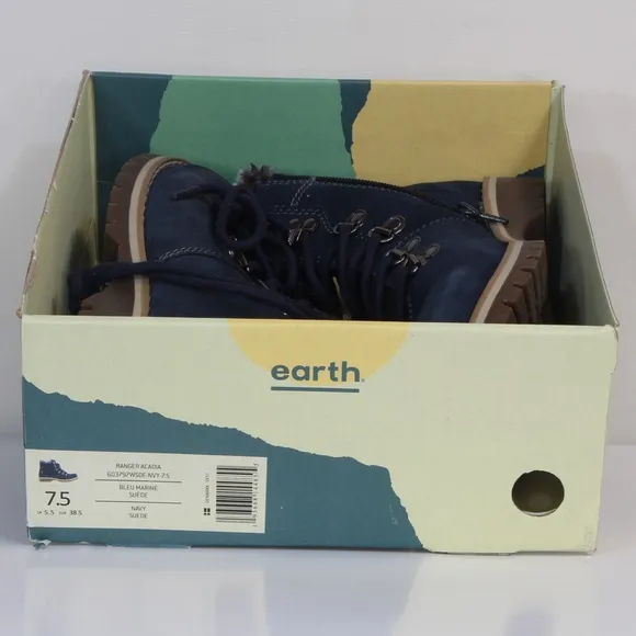 Earth Women's Suede Navy Ranger Acadia Boot NWT