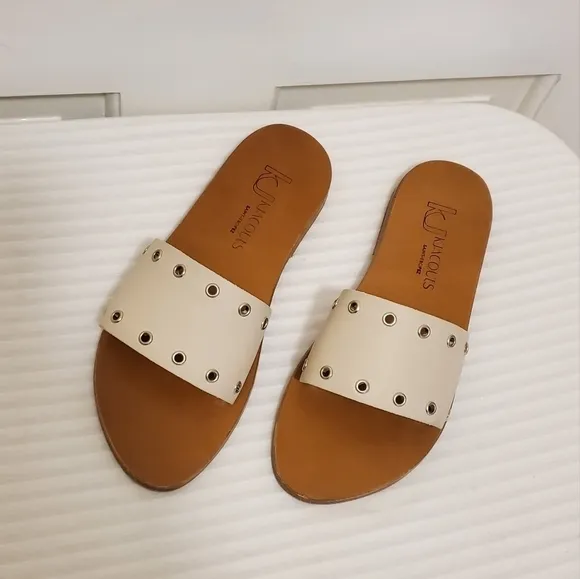 EC K.JACQUES Marsili Slides  Bone in color size 36 US Size 5