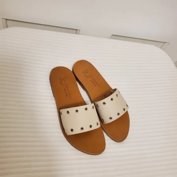 EC K.JACQUES Marsili Slides  Bone in color size 36 US Size 5