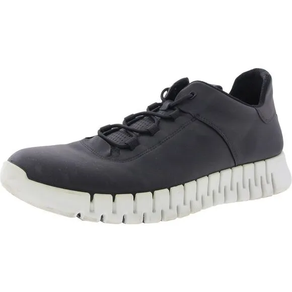 ECCO Mens Black Lace-Up Casual And Fashion Sneakers NWOB