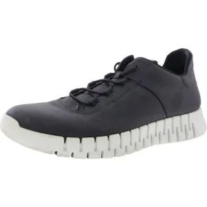 ECCO Mens Black Lace-Up Casual And Fashion Sneakers NWOB