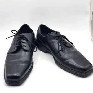 Ecco Soft Black Leather Lace-Up Loafers Size 43 (US 10) #1370