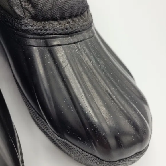 Eddie Bauer Vintage Black Quilted Waterproof Lined Snow Duck Boot Lace Up Size 7