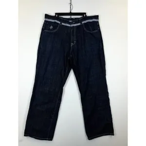 Eight 732 Jeans Mens 44x34 Embroidered Wide Leg 8732 Y2k Baggy Hip Hop