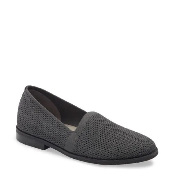 Eileen Fisher Demi Knit Graphite Stretch Knit Loafers
