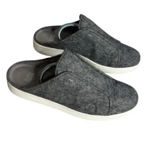 EILEEN FISHER News Felt Sneaker Gray Slides Slip On Women's Size 10 Casual EUC