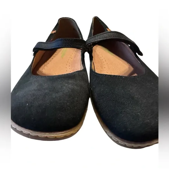 El Naturalista black suede Mary Jane flats new 42