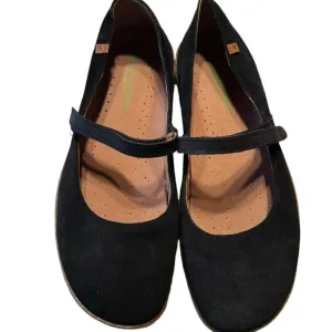 El Naturalista black suede Mary Jane flats new 42