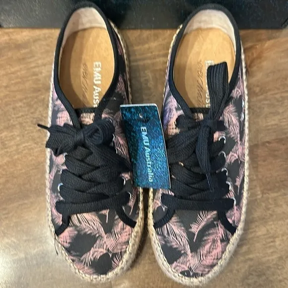 Emu Agonis Espadrille sneaker, NWB, Rose Pink Palm
