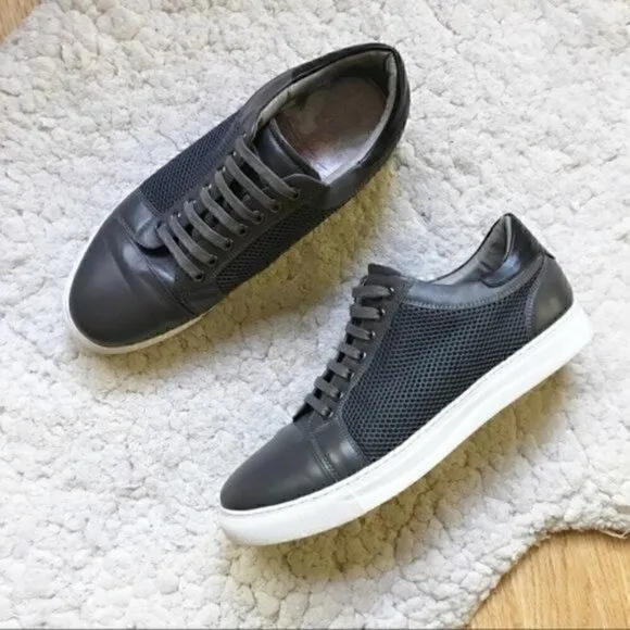 EnglishLAUNDRY:Leather Mesh Devon Sneakers Sz 10.5