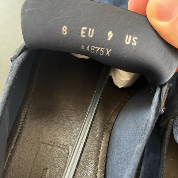 Ermengelo Zegna L’Asola size 9 Blue Suede Penny Loafers