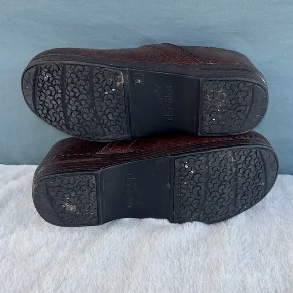 EUC Dansko Brown Leather Comfort Slip-On Clogs EU 40