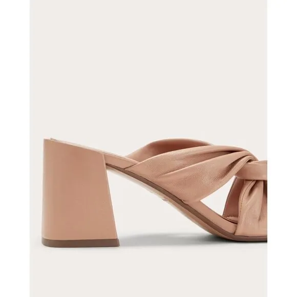 Everlane The Day Twist Heels in Blush Tan New Womens High Sandals