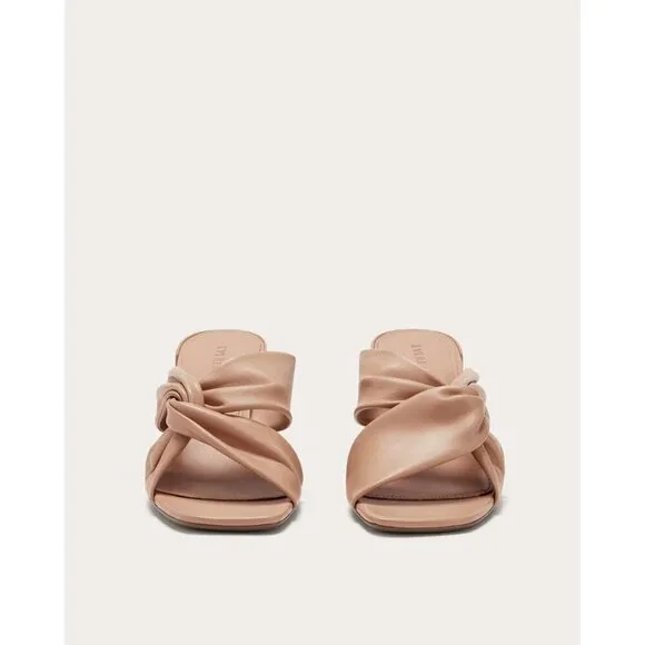 Everlane The Day Twist Heels in Blush Tan New Womens High Sandals