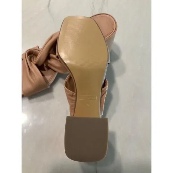 Everlane The Day Twist Heels in Blush Tan New Womens High Sandals