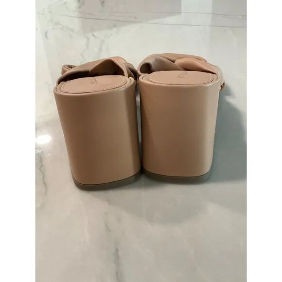 Everlane The Day Twist Heels in Blush Tan New Womens High Sandals