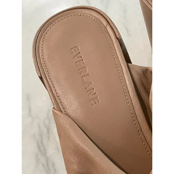 Everlane The Day Twist Heels in Blush Tan New Womens High Sandals