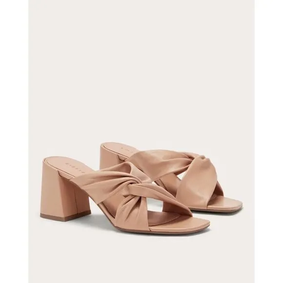 Everlane The Day Twist Heels in Blush Tan New Womens High Sandals