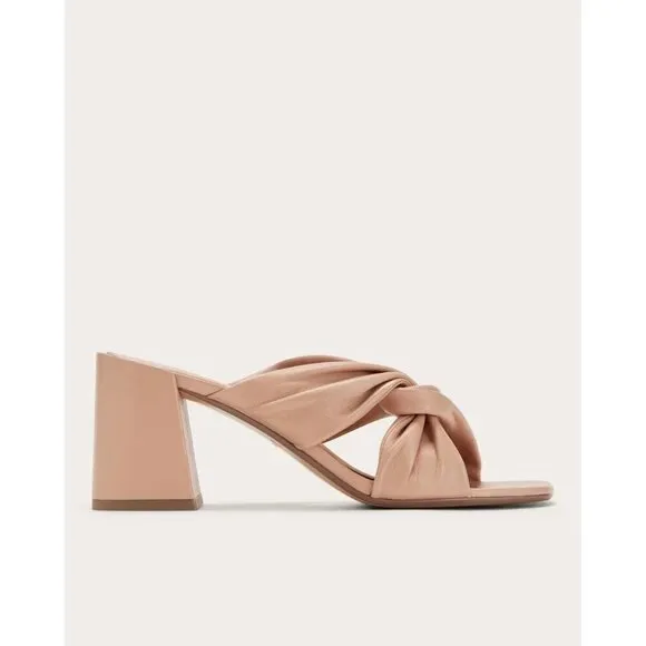 Everlane The Day Twist Heels in Blush Tan New Womens High Sandals