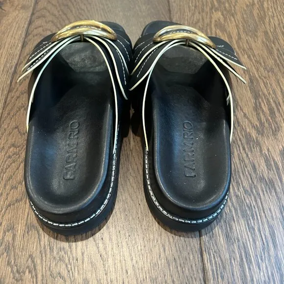 Farm Rio Daisy Slide Sandals - New Without Box - Size 7