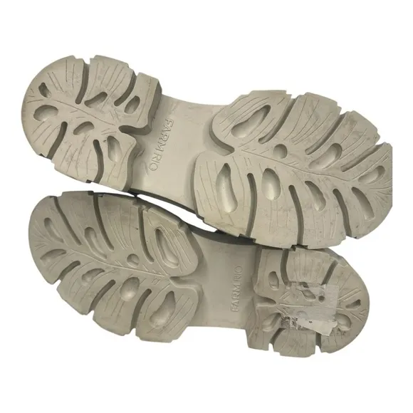 FARM RIO Lug Sole Puffer Booties In Pineapple Flower   Sz: 6.5