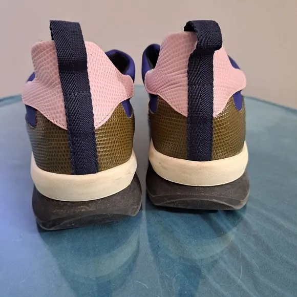 FENDI Blue Neoprene Rainbow Studded Sneaker