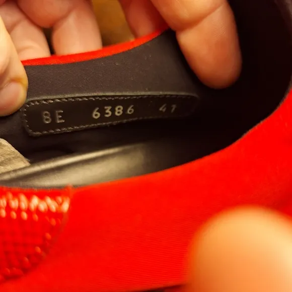 FENDI Red Neoprene Rainbow Studded Sneaker