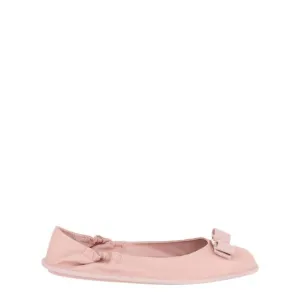 Ferragamo Varina Voyel Ballerina Flats Pink Womens