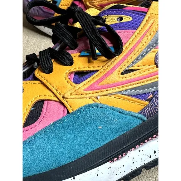 Fila Sandenal Rainbow Multicolor Leather Lace Up Fashion Sneakers Women's Size 7