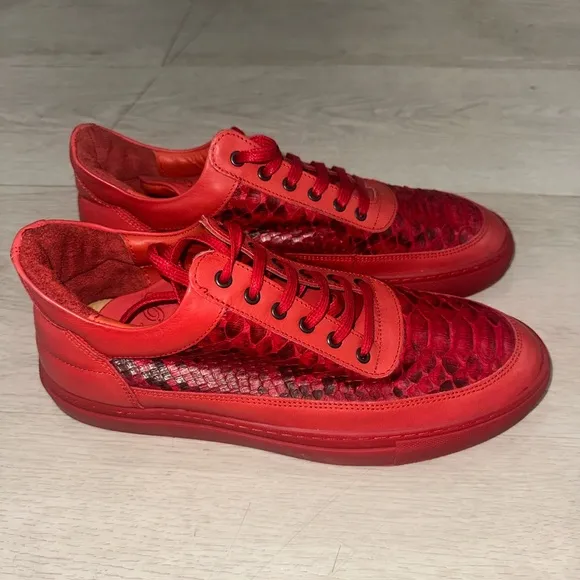 Filling Pieces Red Sneakers Luxury Fashion Statement