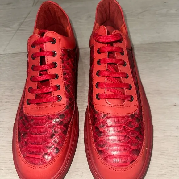 Filling Pieces Red Sneakers Luxury Fashion Statement