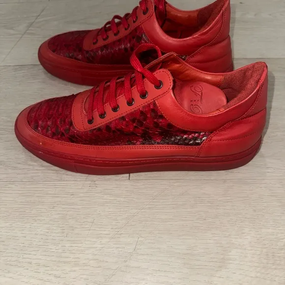 Filling Pieces Red Sneakers Luxury Fashion Statement