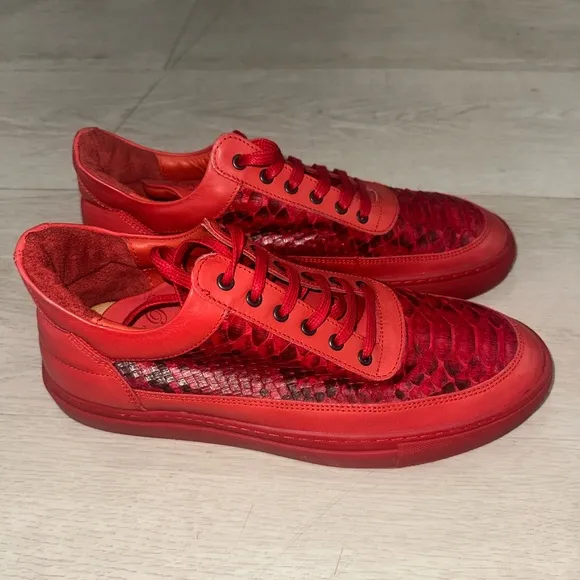 Filling Pieces Red Sneakers Luxury Fashion Statement