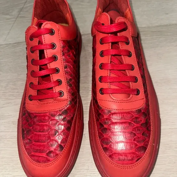 Filling Pieces Red Sneakers Luxury Fashion Statement