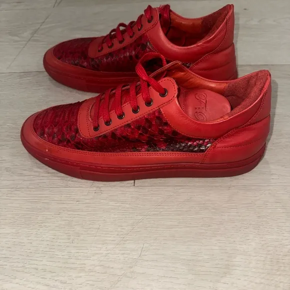 Filling Pieces Red Sneakers Luxury Fashion Statement