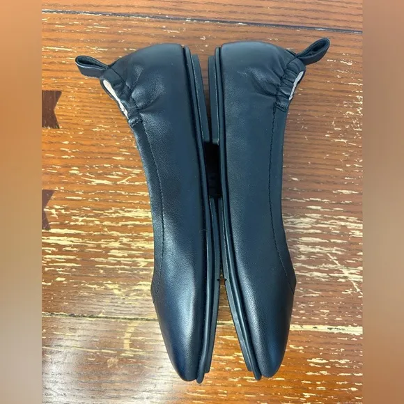 FitFlop Allegro Comfy And Cute Black Leather Ballet Flats Women's Size 6.5