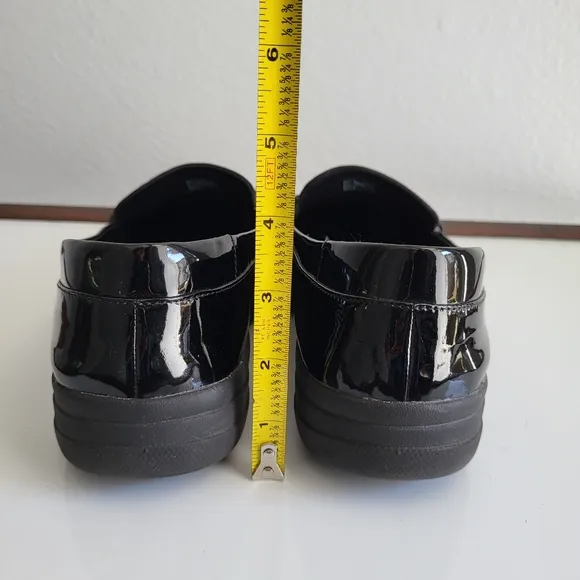FitFlop Black Patent Leather Loafers.