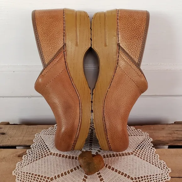 🌿FLASH🌟SALE🌿Dansko Pro Honey Clogs Burnished Distressed Leather Boho 10.5-11