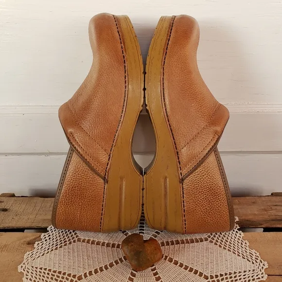 🌿FLASH🌟SALE🌿Dansko Pro Honey Clogs Burnished Distressed Leather Boho 10.5-11
