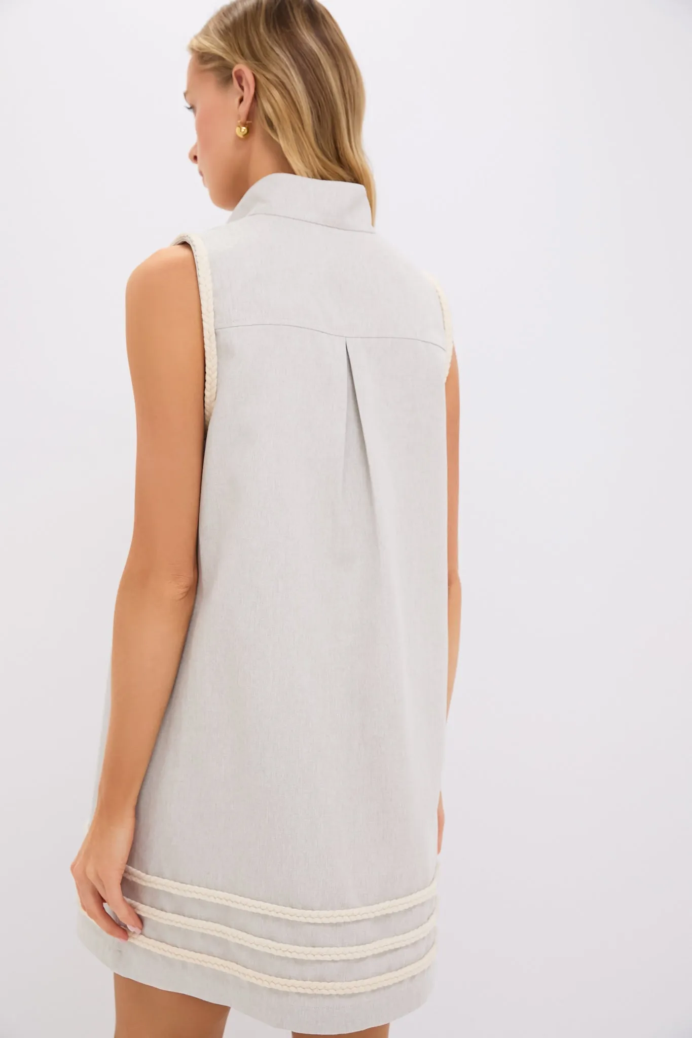 Flax Brushed Canvas Sleeveless Charlie Dress