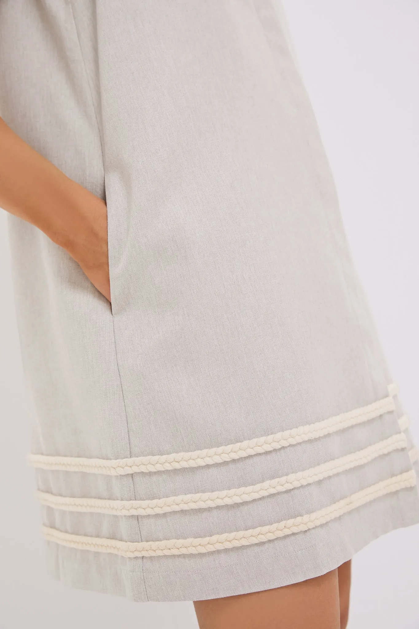 Flax Brushed Canvas Sleeveless Charlie Dress