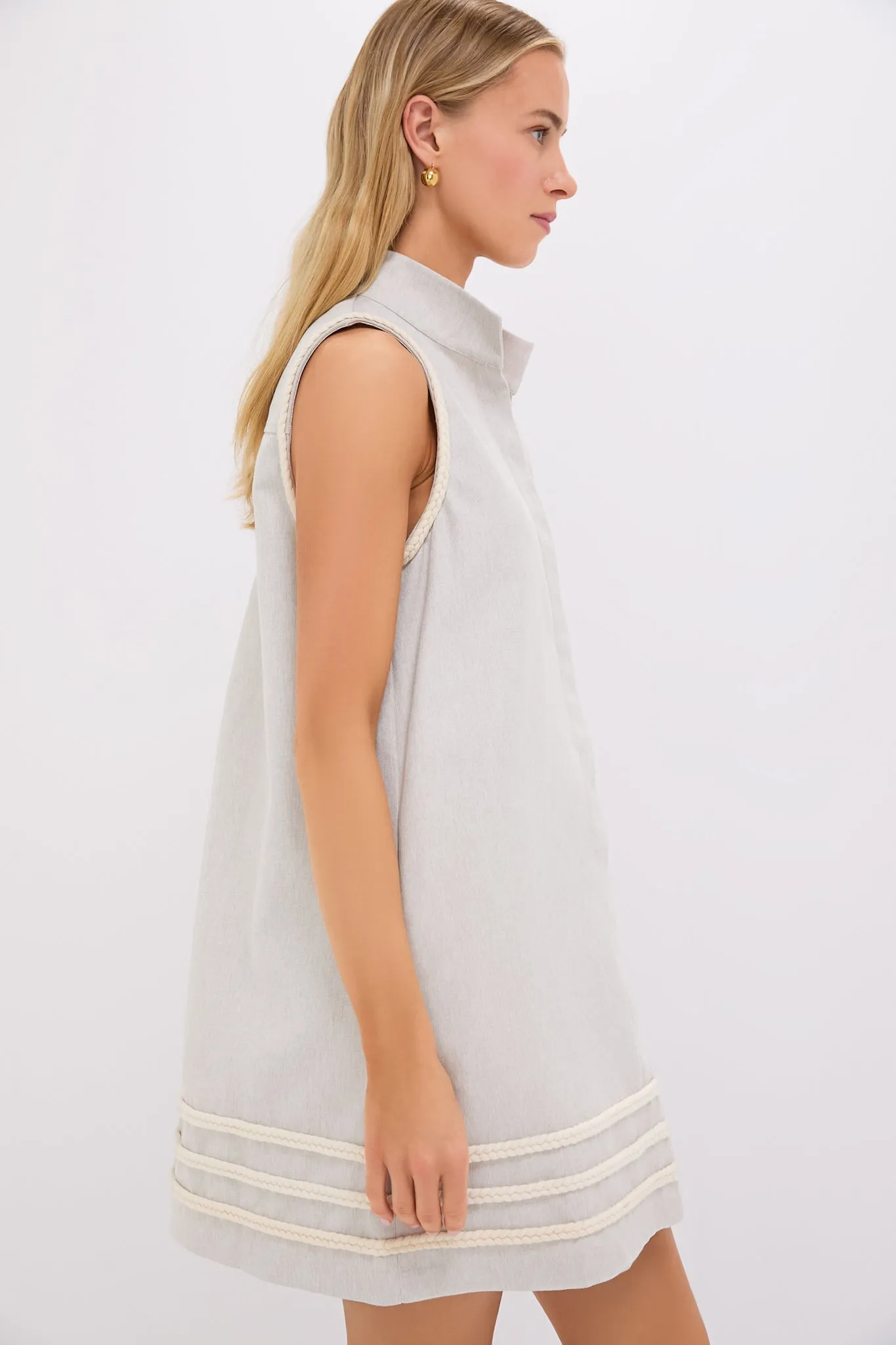 Flax Brushed Canvas Sleeveless Charlie Dress