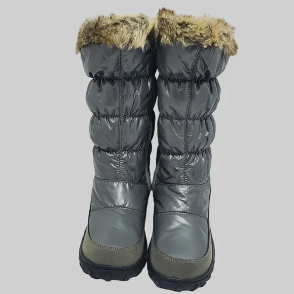 Flexus Spring Step Women's Vanish Quilted Winter Snow Boots Size 9 Silver