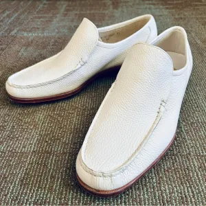 Florsheim Men's NEW Vintage White Nevada Moc Toe Loafers, size 11 D