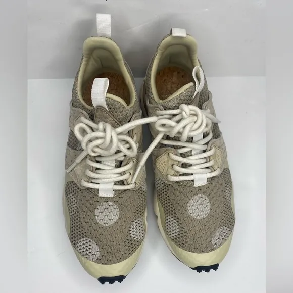 Flower Mountain Anthropologie Neutral Polka Dot Sneakers Trainers Sz 6.5
