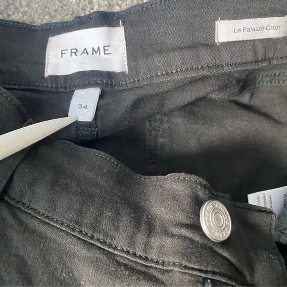 Frame Le Palazzo Crop Wide Leg Jeans - 34
