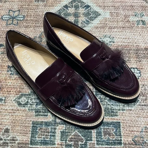 Franco Sarto ‘Carolynn2’‎ Patent Burgundy Platform Loafer