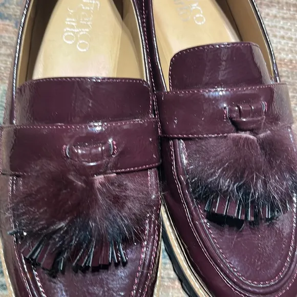 Franco Sarto ‘Carolynn2’‎ Patent Burgundy Platform Loafer