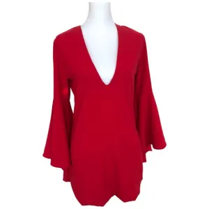 FREE PEOPLE BACKSTAGE NWT Women's LET'S DANCE  SEXY RED MINI COCKTAIL DRESS Sz S